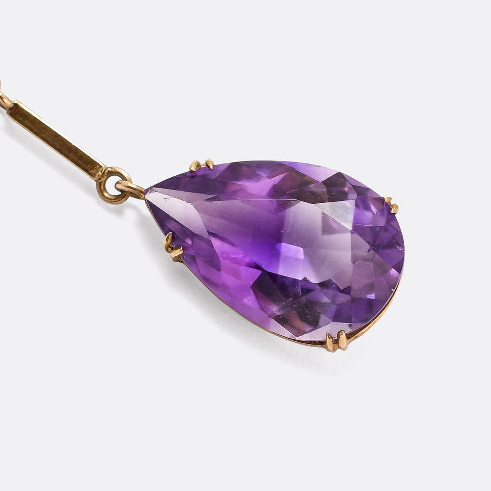 Victorian Four Amethyst Necklace