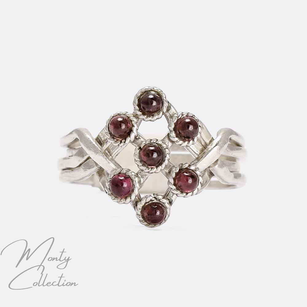 Victorian Garnet 4-Piece Puzzle Ring