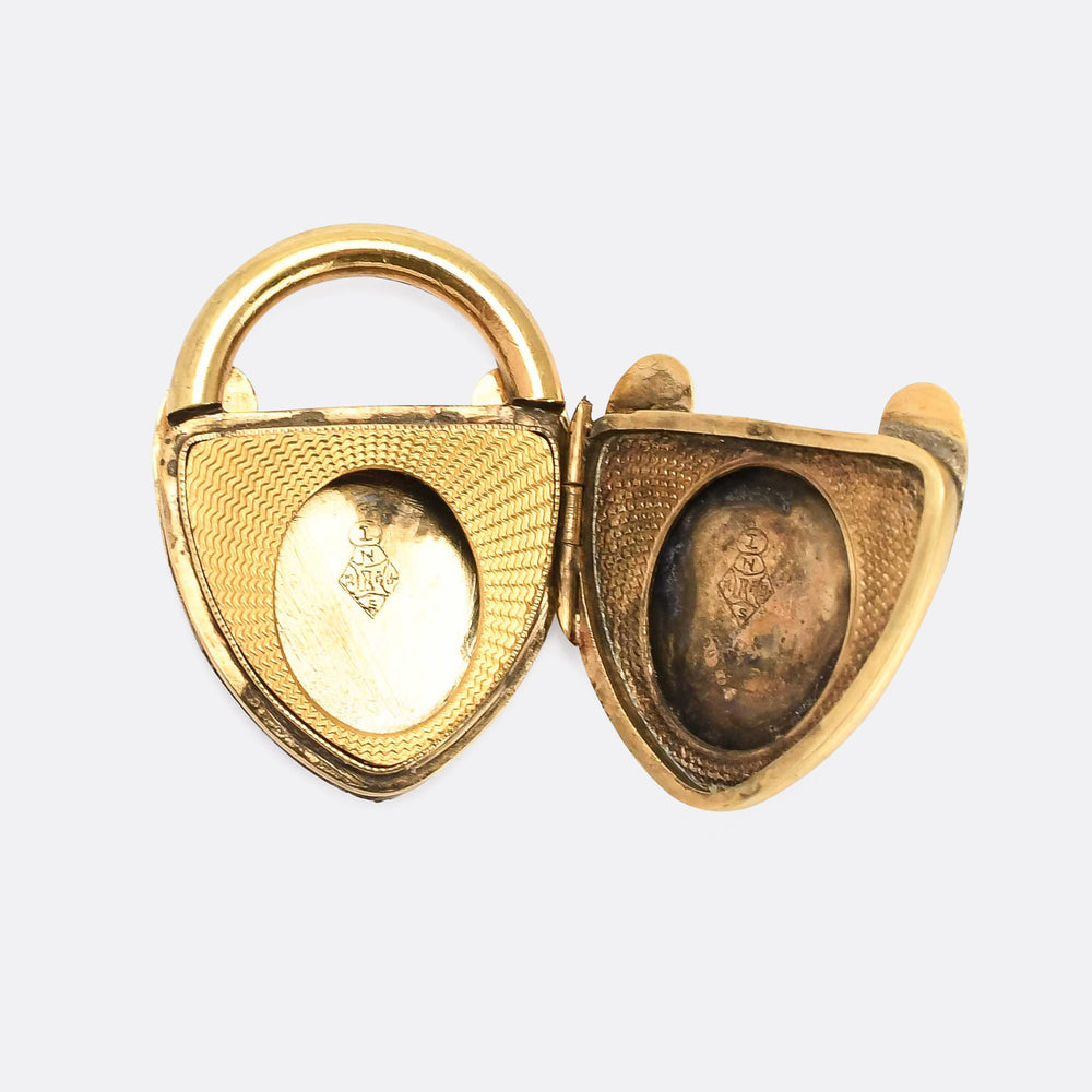 Victorian Gold Heart Padlock Locket