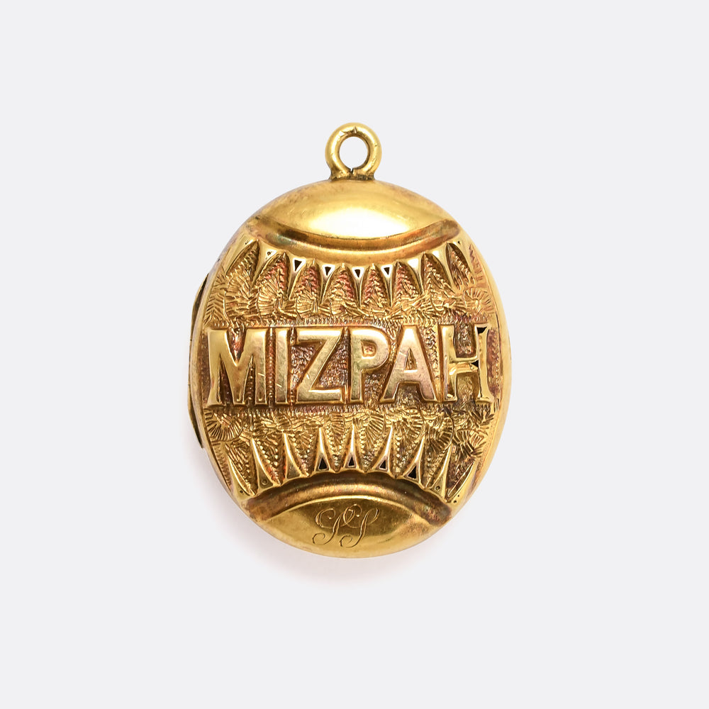 Victorian Gold MIZPAH Locket