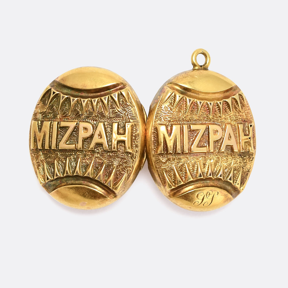 Victorian Gold MIZPAH Locket