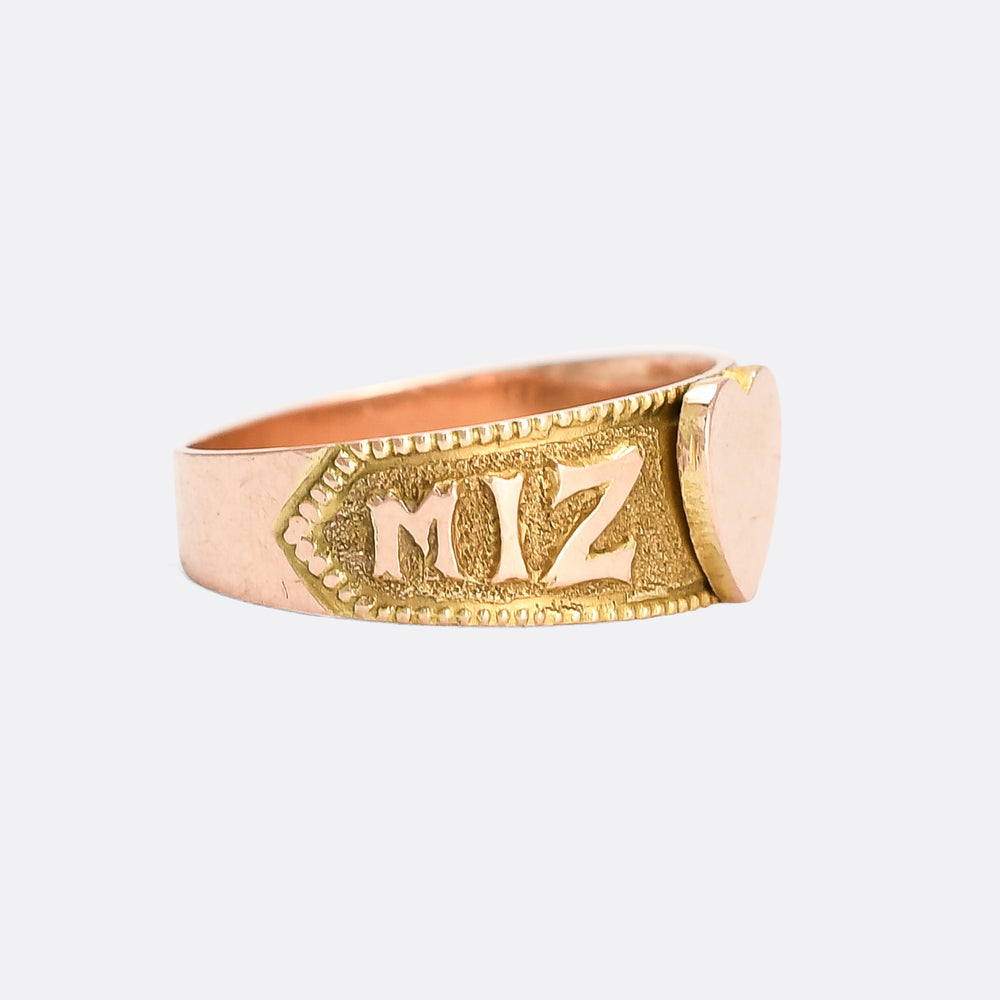 Victorian MIZPAH Heart Ring