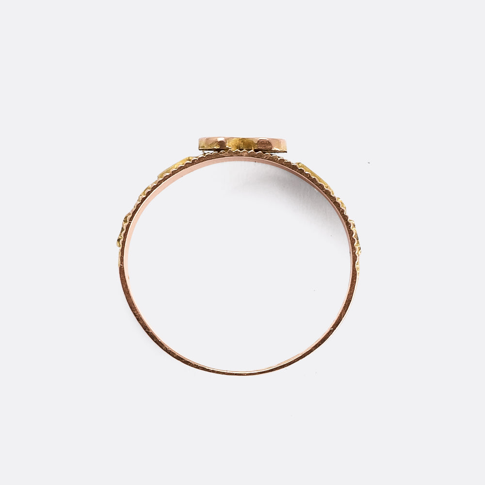 Victorian MIZPAH Heart Ring