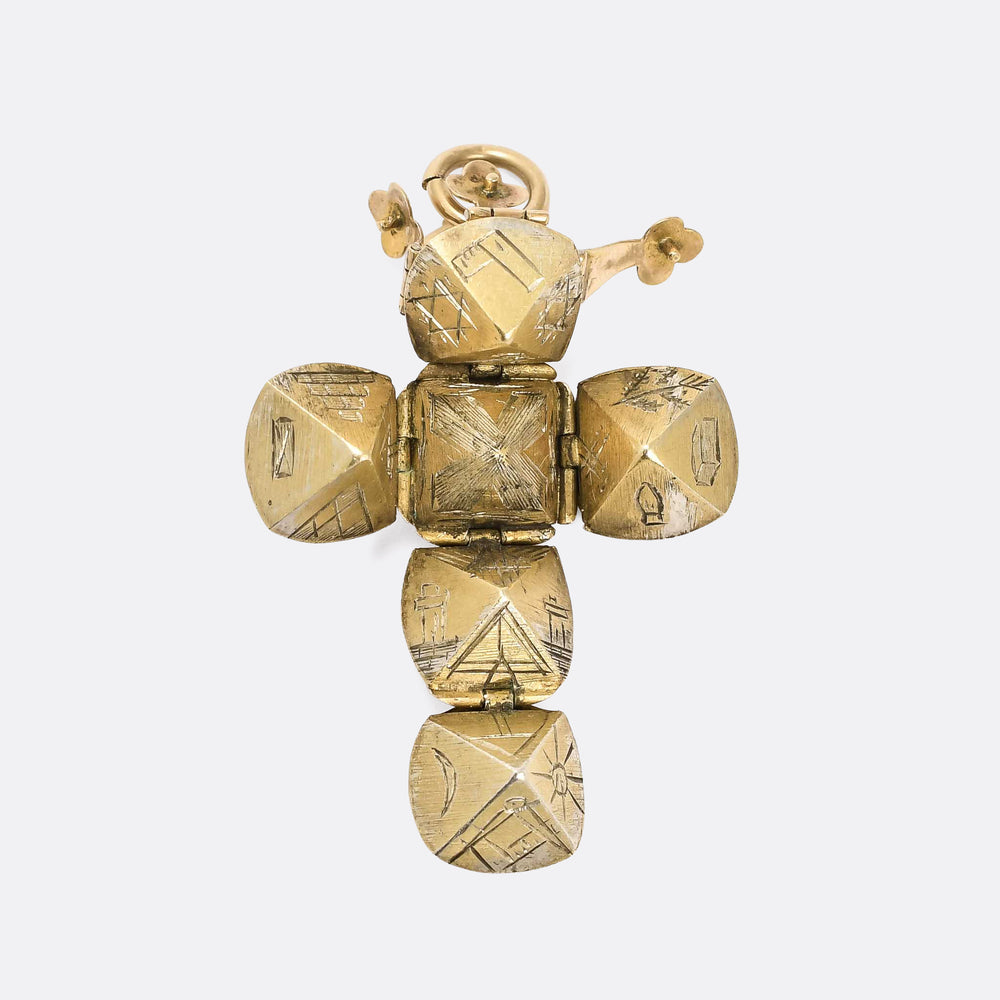 Victorian Masonic Orb Fob Pendant