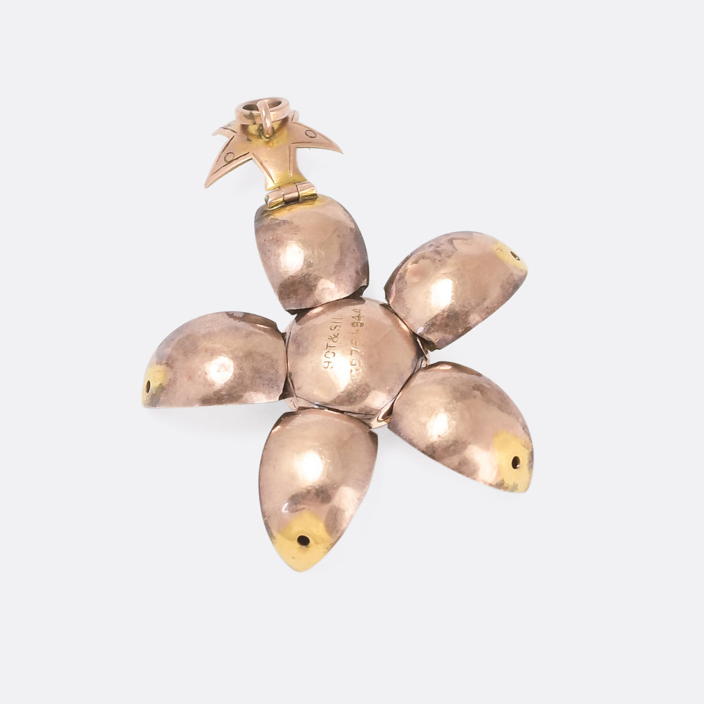 Victorian Masonic Star Orb Pendant