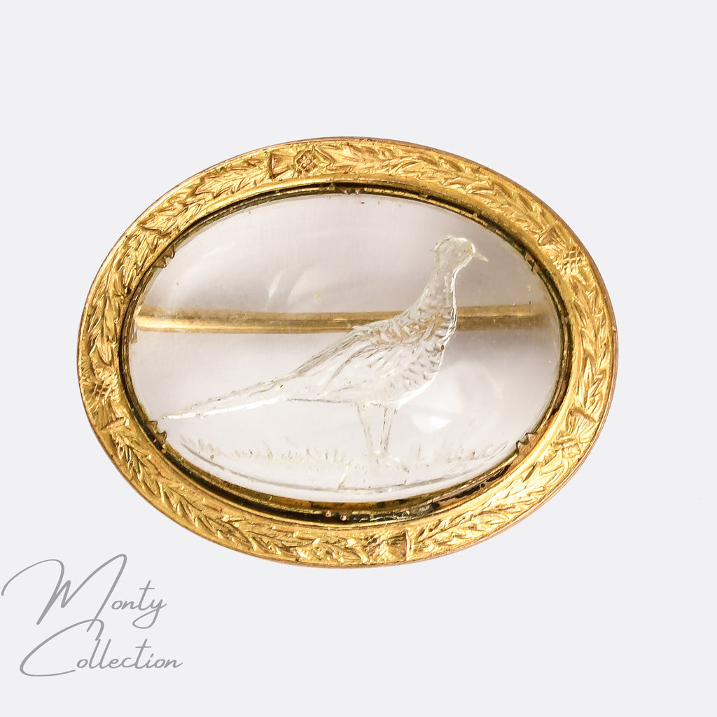 Victorian Mizpah Pheasant Rock Crystal Brooch – Butter Lane