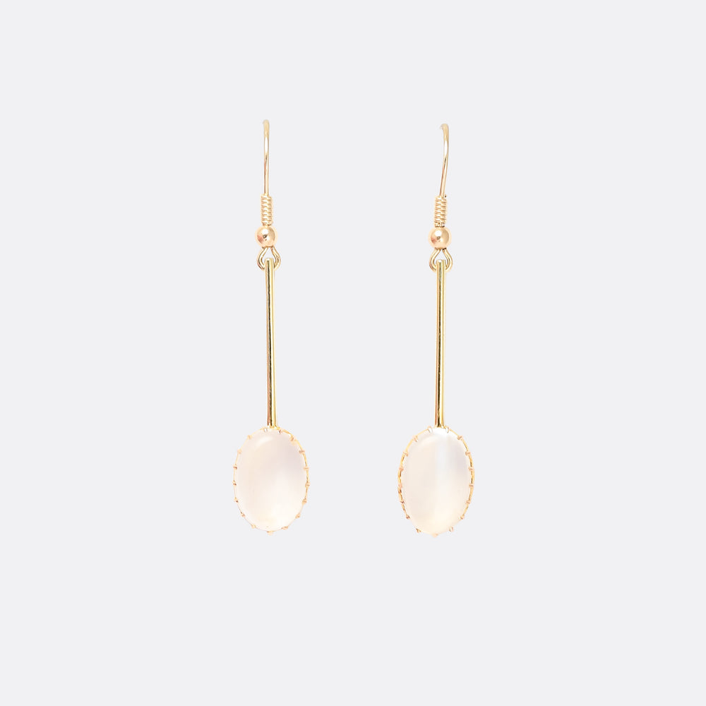 Victorian Moonstone Drop Earrings