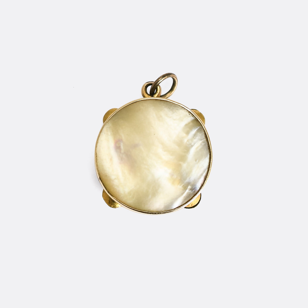 Victorian Mother of Pearl Tambourine Charm