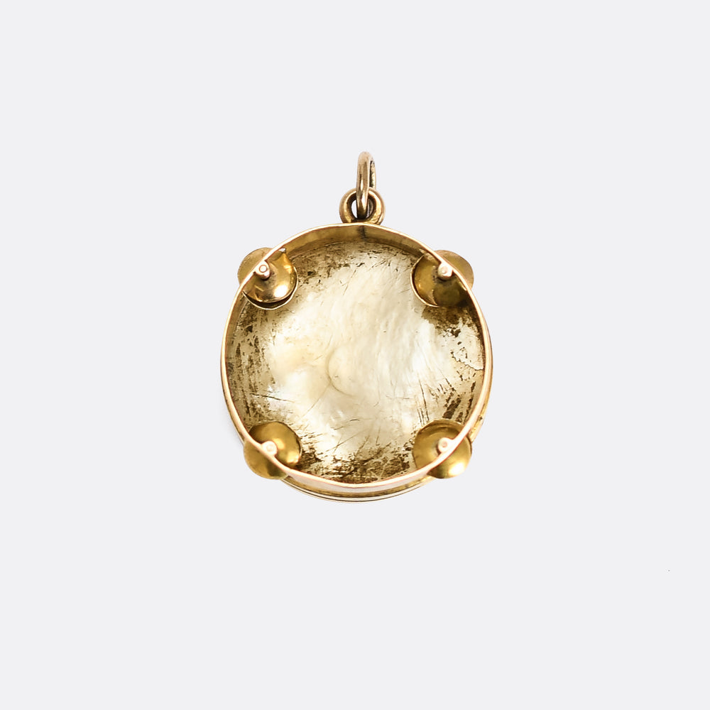Victorian Mother of Pearl Tambourine Charm