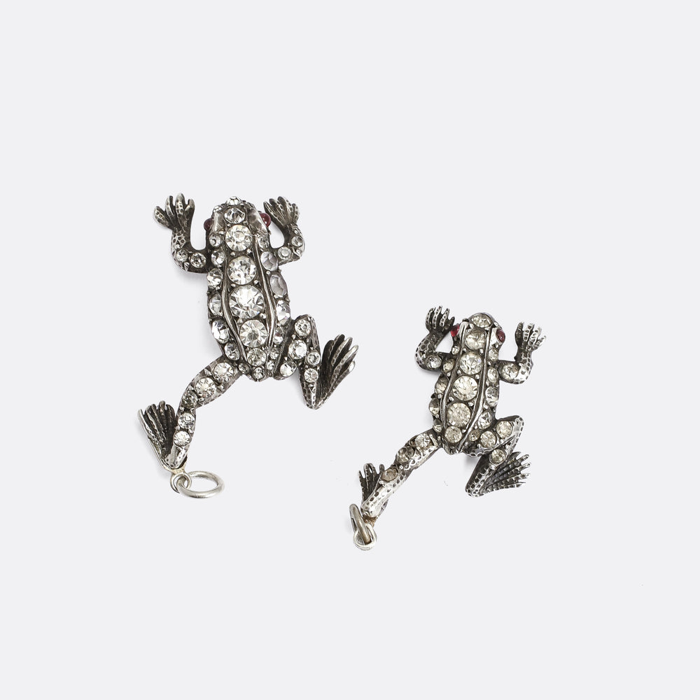 Victorian Mummy & Baby Frog Pendants