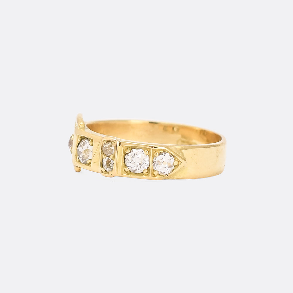 Victorian OMC Diamond Buckle Ring