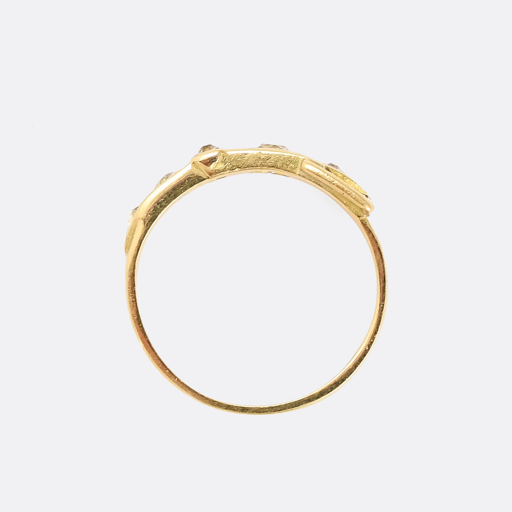 Victorian OMC Diamond Buckle Ring