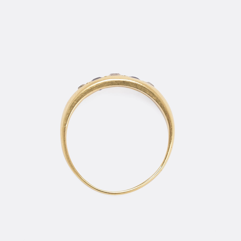 Victorian OMC Diamond & Sapphire Gypsy Band