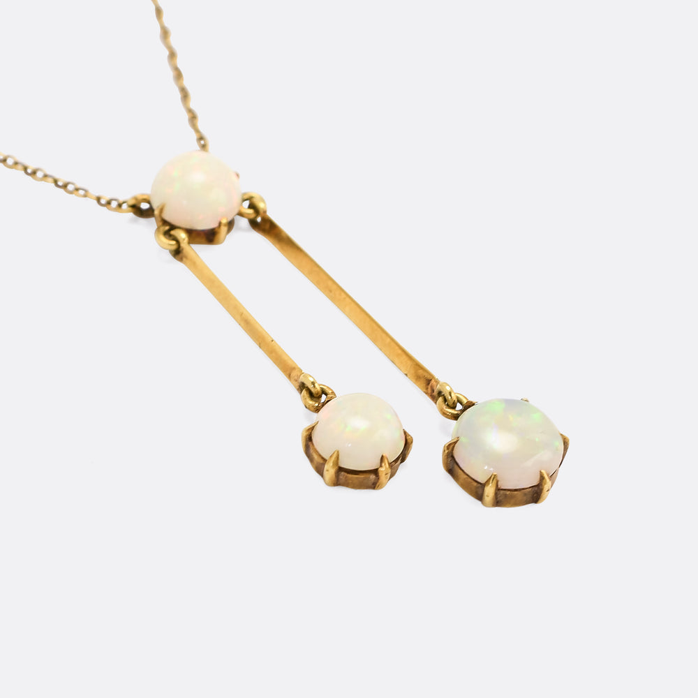 Victorian Opal Negligee Necklace