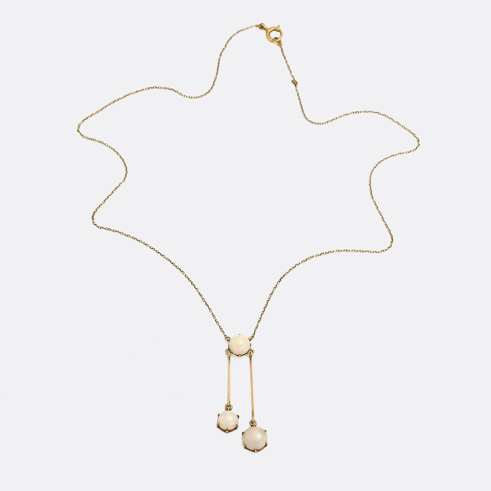 Victorian Opal Negligee Necklace