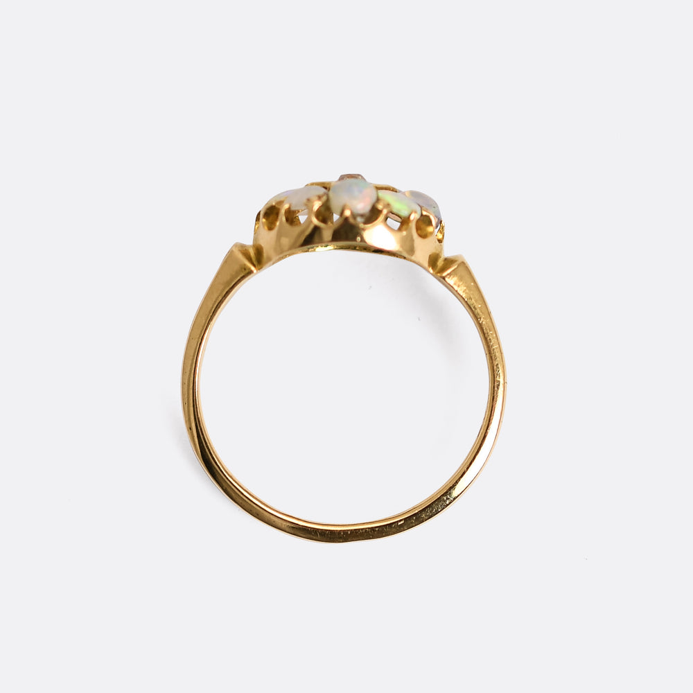 Victorian Opal & Diamond Cluster Ring