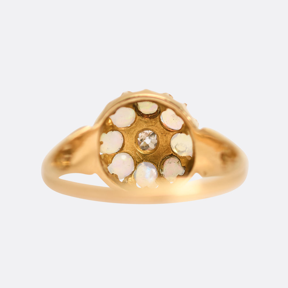 Victorian Opal & Diamond Cluster Ring