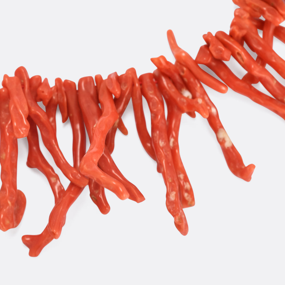 Victorian Orange Coral Necklace