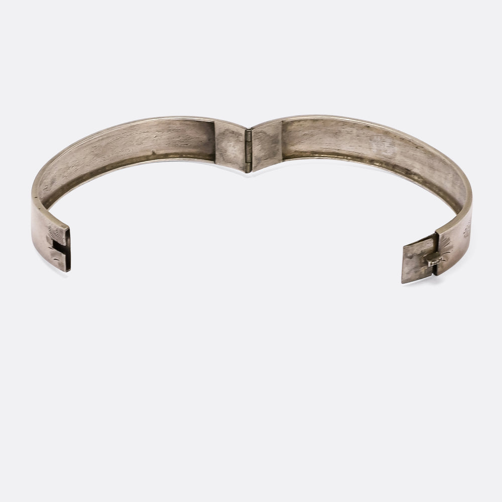 Victorian RICORDO Souvenir Silver Bangle