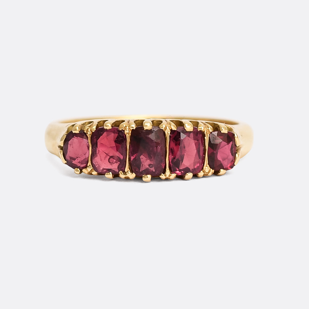 Victorian Ruby 5-Stone Ring