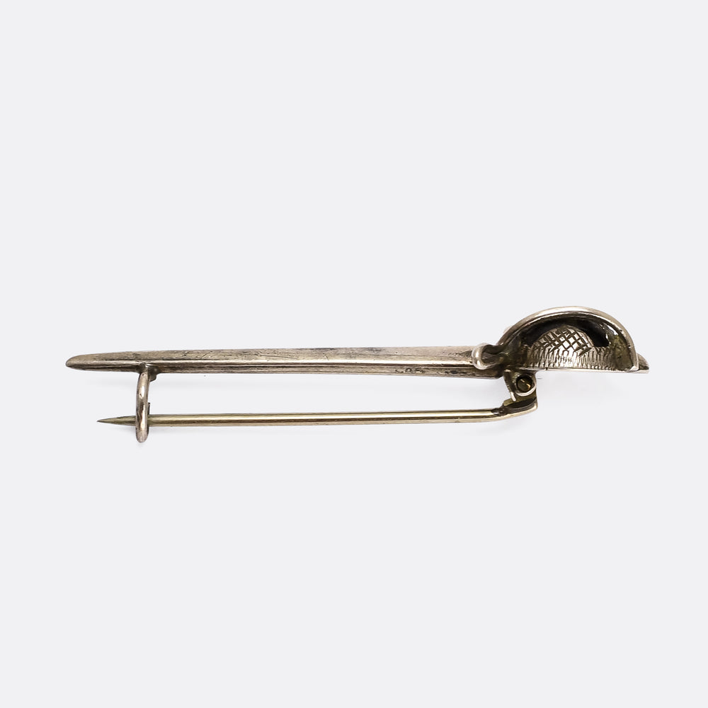 Victorian Silver Broadsword Brooch