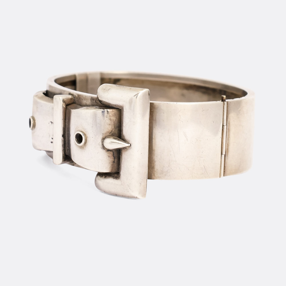 Victorian Silver Buckle Cuff