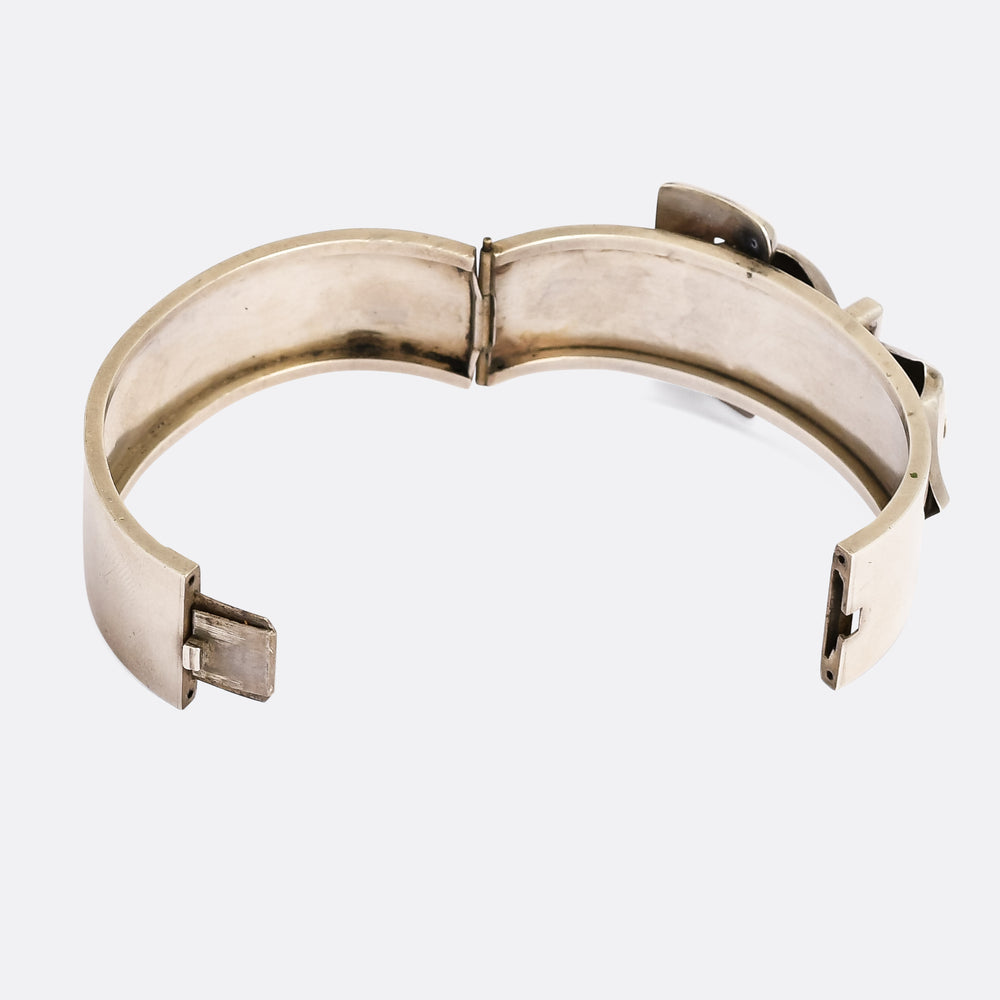 Victorian Silver Buckle Cuff