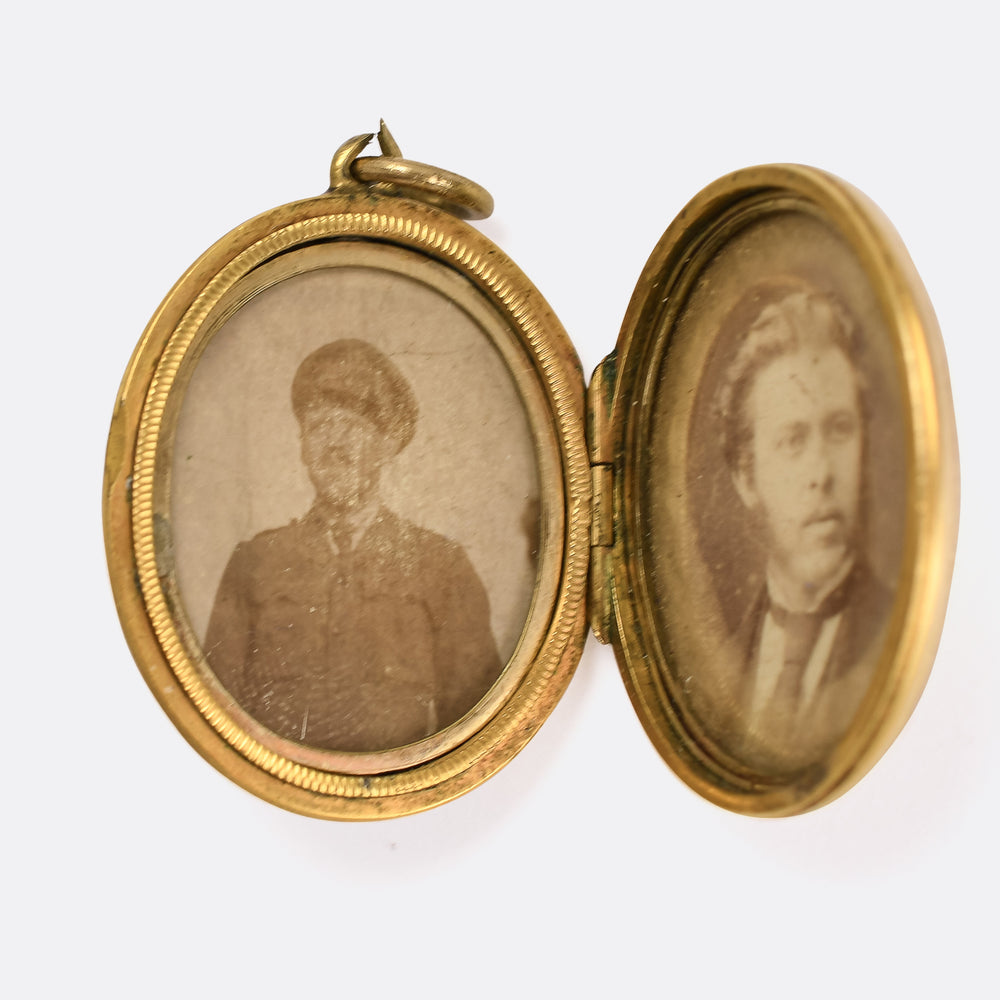 Victorian Sky Blue Garter Locket