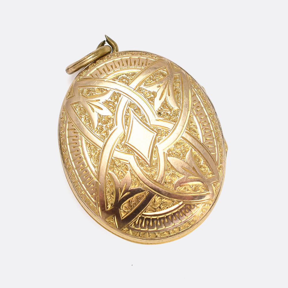 Victorian Sky Blue Garter Locket