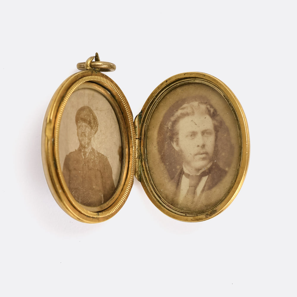 Victorian Sky Blue Garter Locket