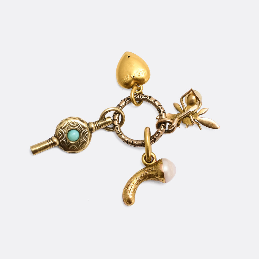 Victorian Split Ring Charm Holder Pendant