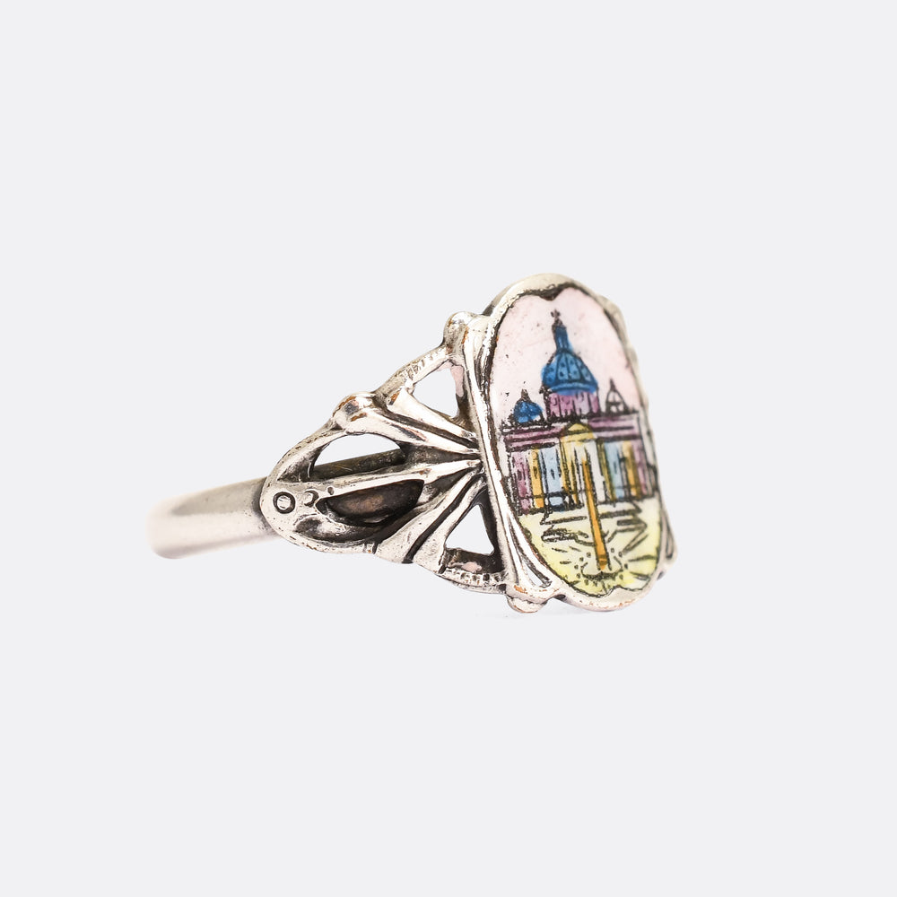 Victorian St. Peter's Basilica Silver Ring
