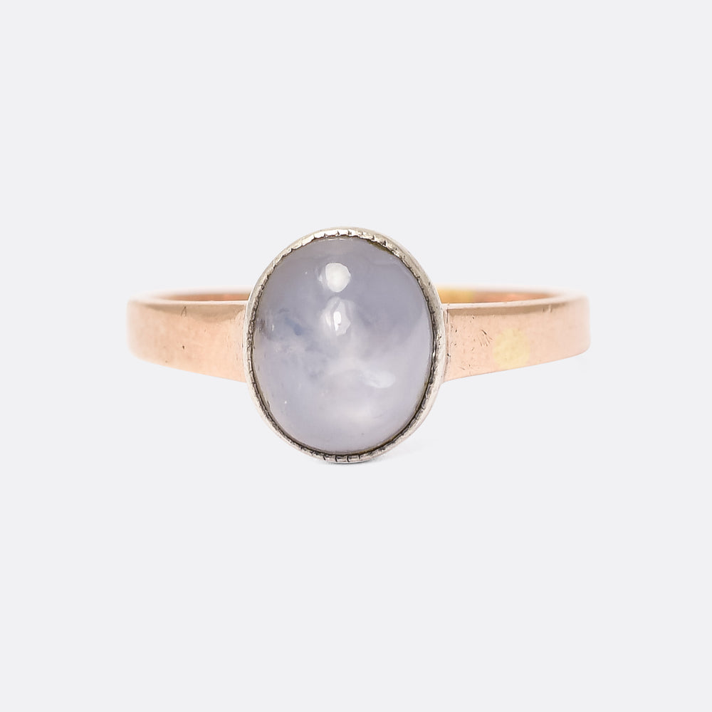Victorian Star Sapphire Solitaire Ring