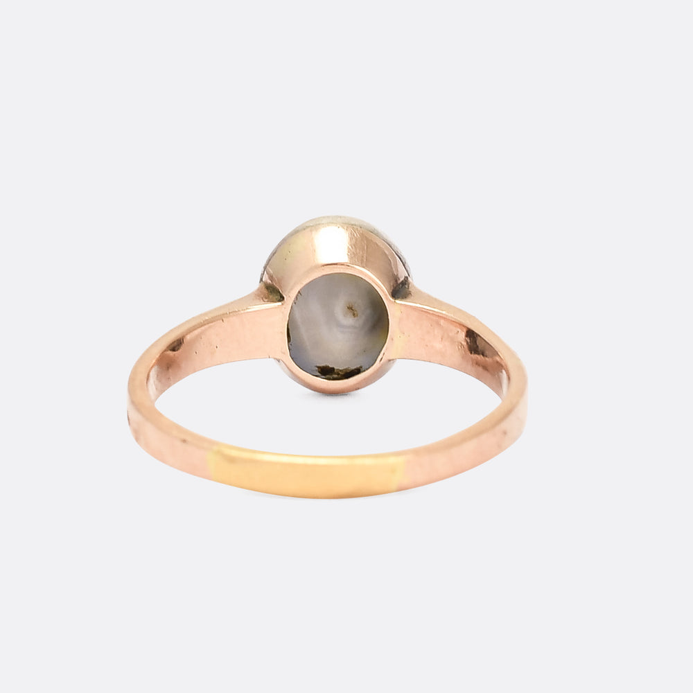 Victorian Star Sapphire Solitaire Ring