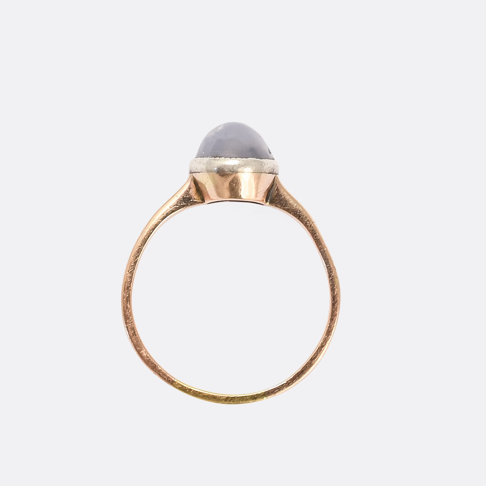 Victorian Star Sapphire Solitaire Ring