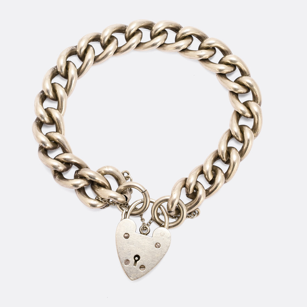 Victorian Sterling Silver Curb Link Bracelet