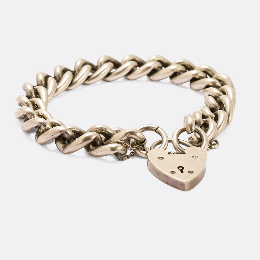Victorian Sterling Silver Curb Link Bracelet