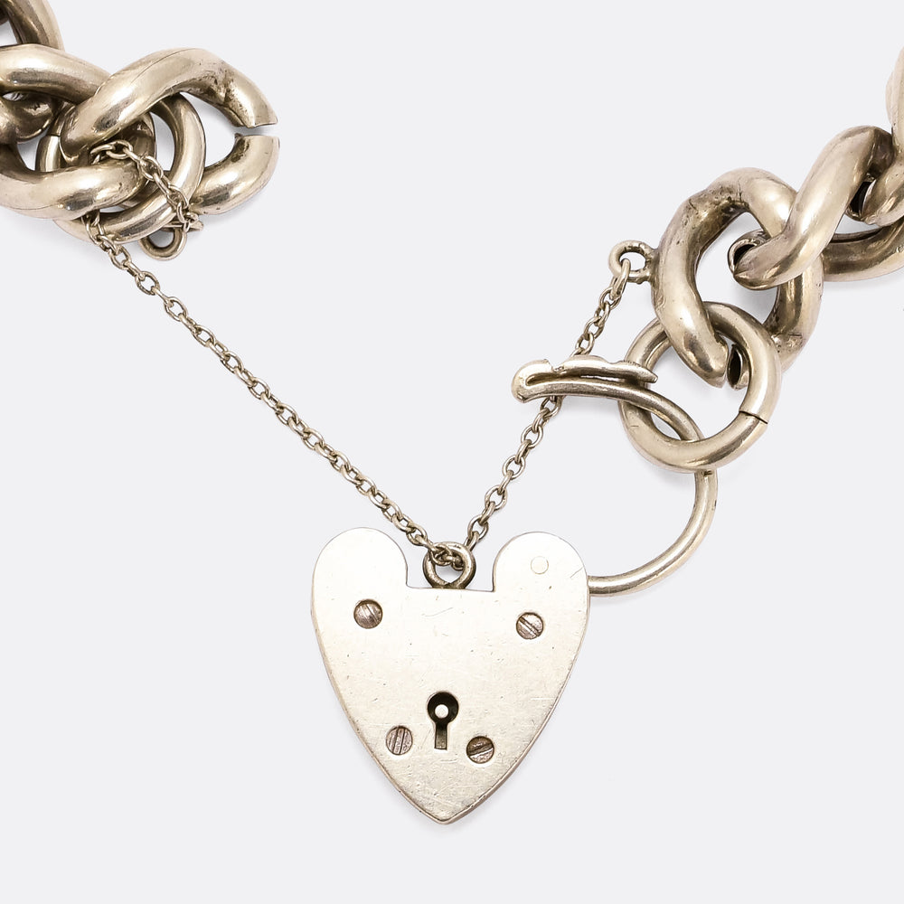 Victorian Sterling Silver Curb Link Bracelet