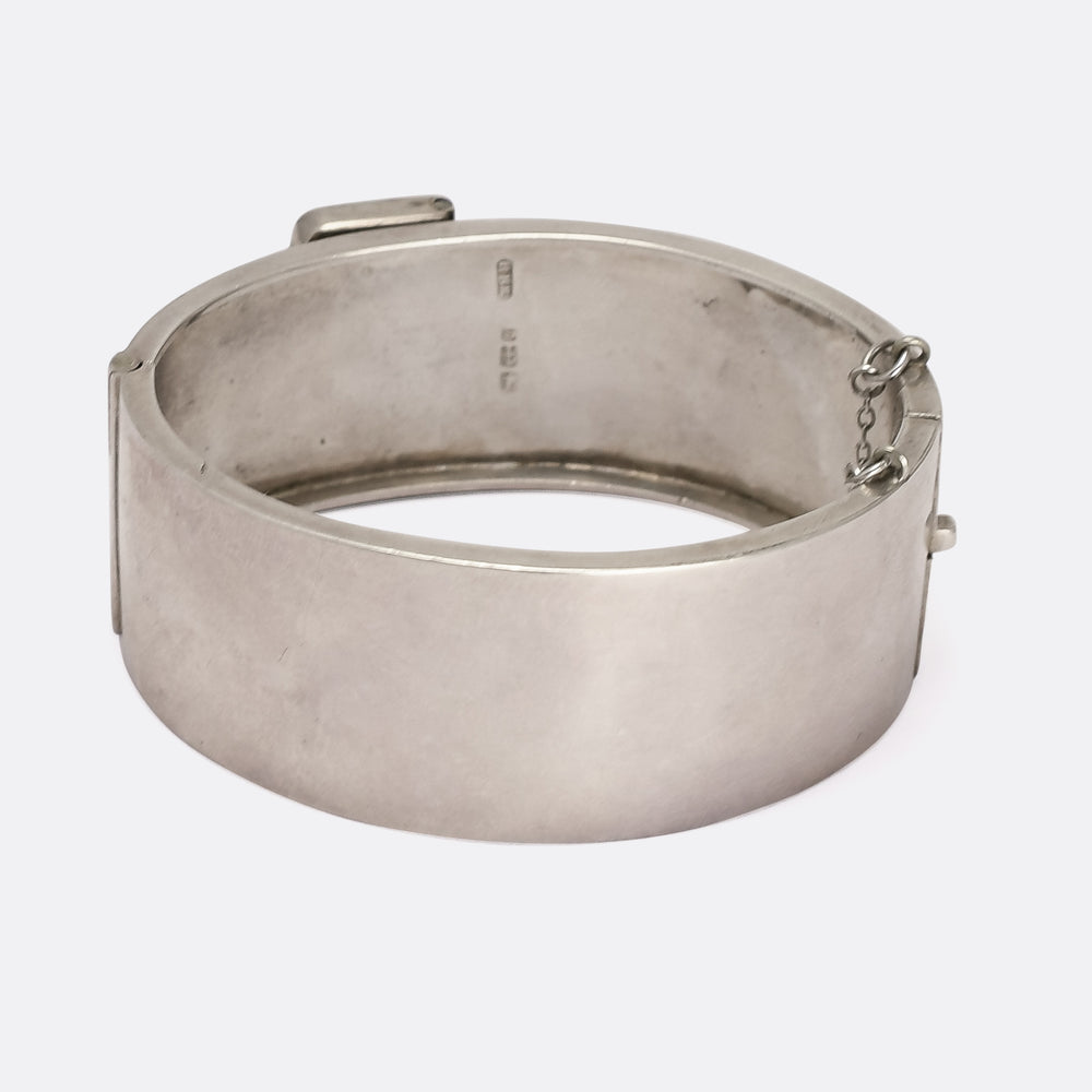 Victorian Sterling Silver Ivy Buckle Cuff