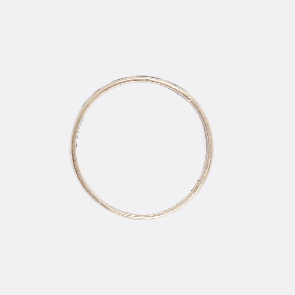 Victorian Turquoise Enamel MIZPAH Ring