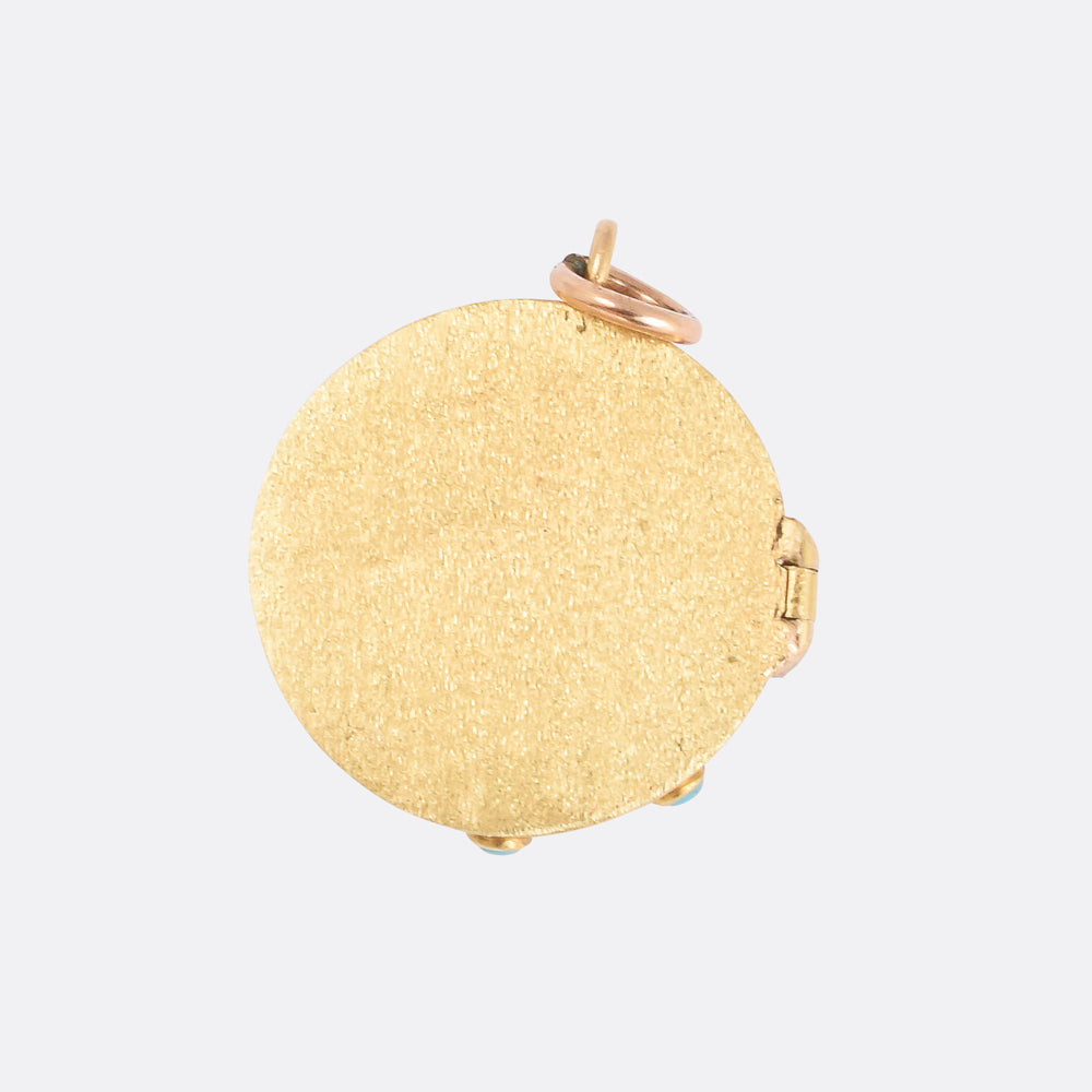 Victorian Turquoise Sputnik Vinaigrette Pendant