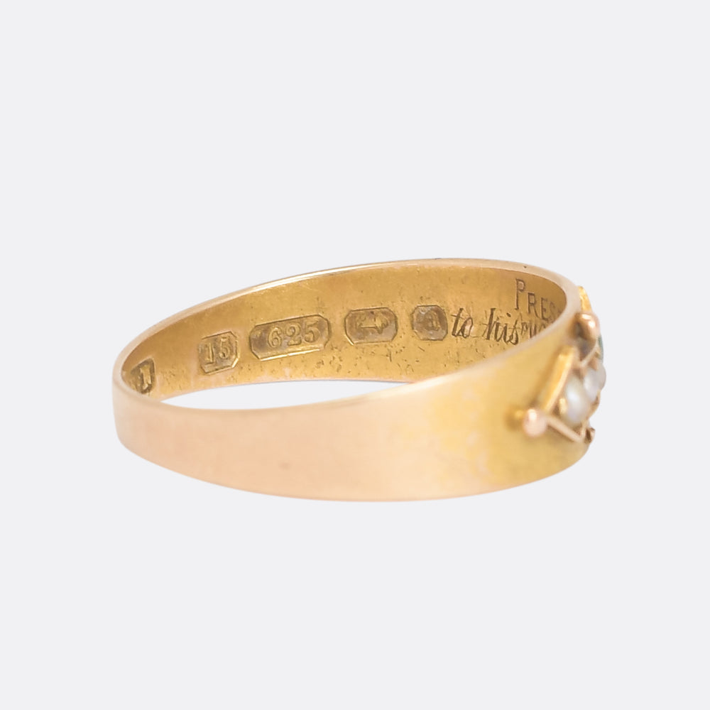 Victorian Turquoise & Pearl Sentimental Band