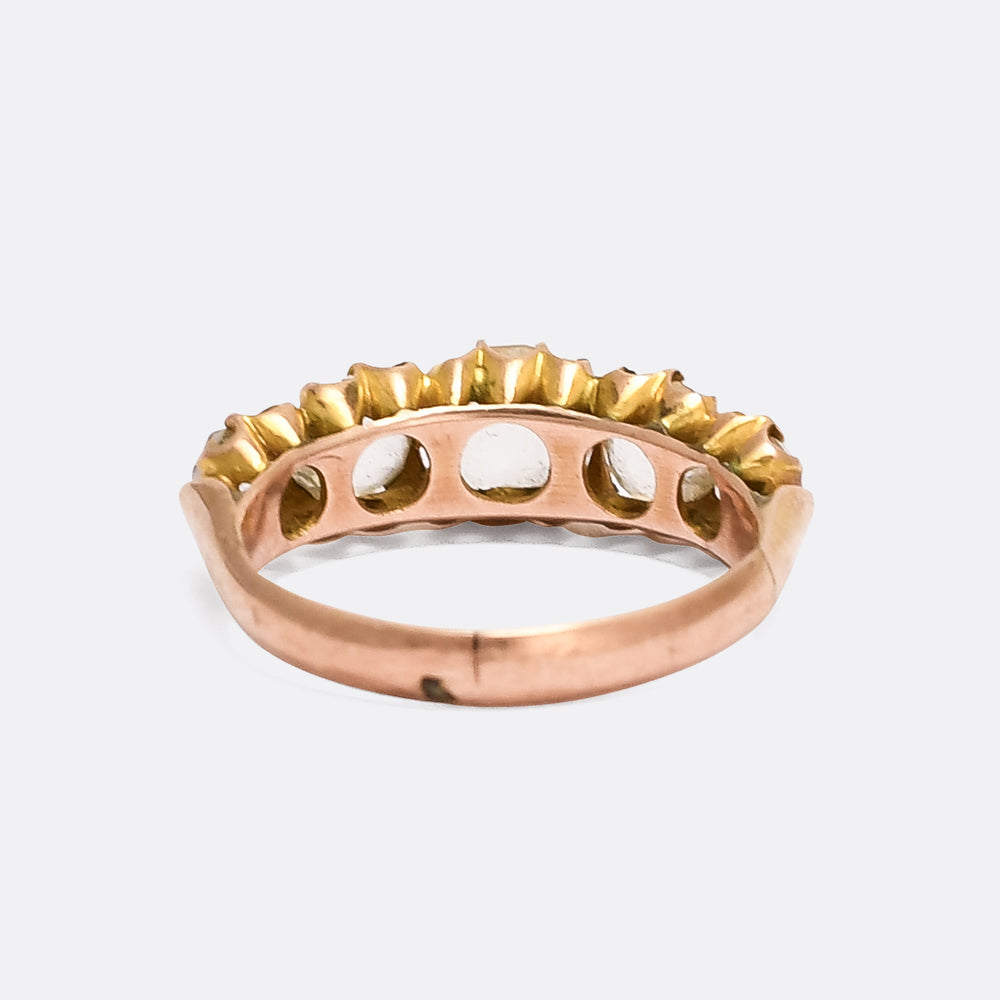 Victorian White Paste 5-Stone Ring