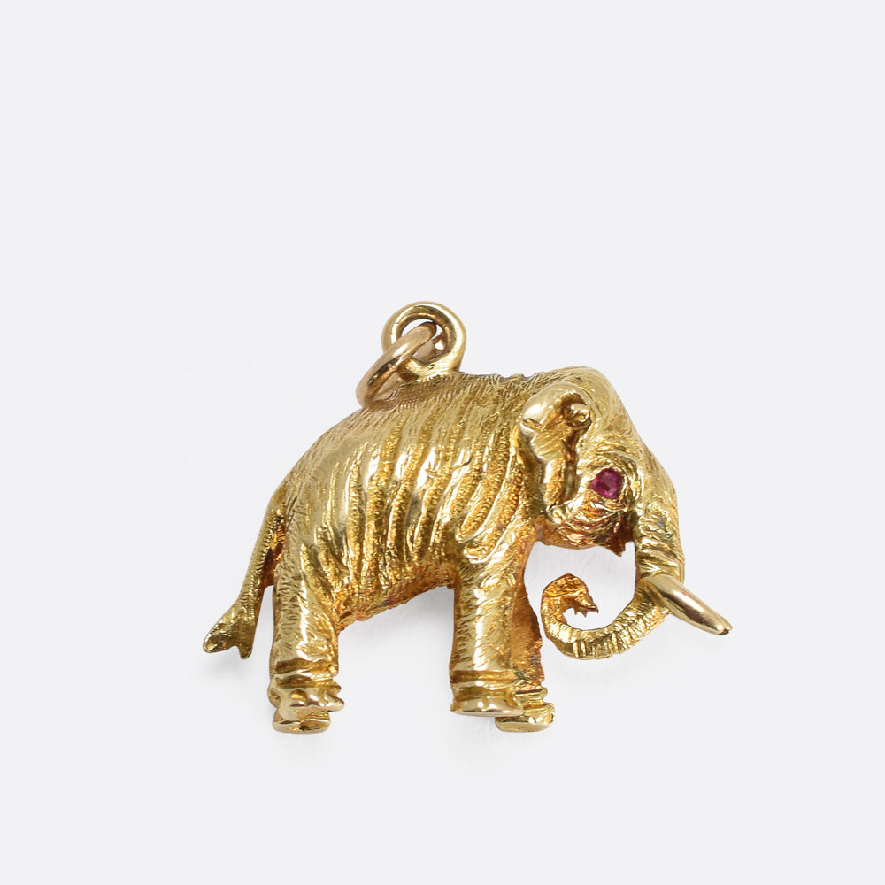 Victorian 15k Gold Elephant Pendant