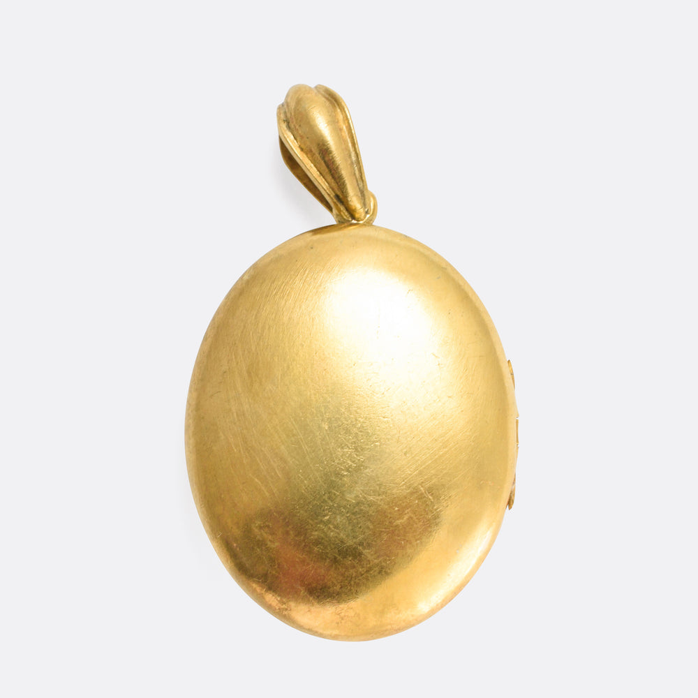 Victorian 18k Gold AEI Oval Locket