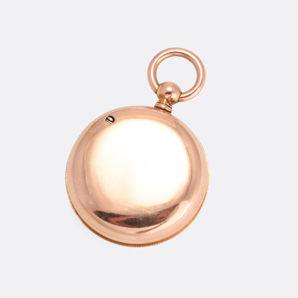 Victorian 18k Gold Pocket Barometer Pendant