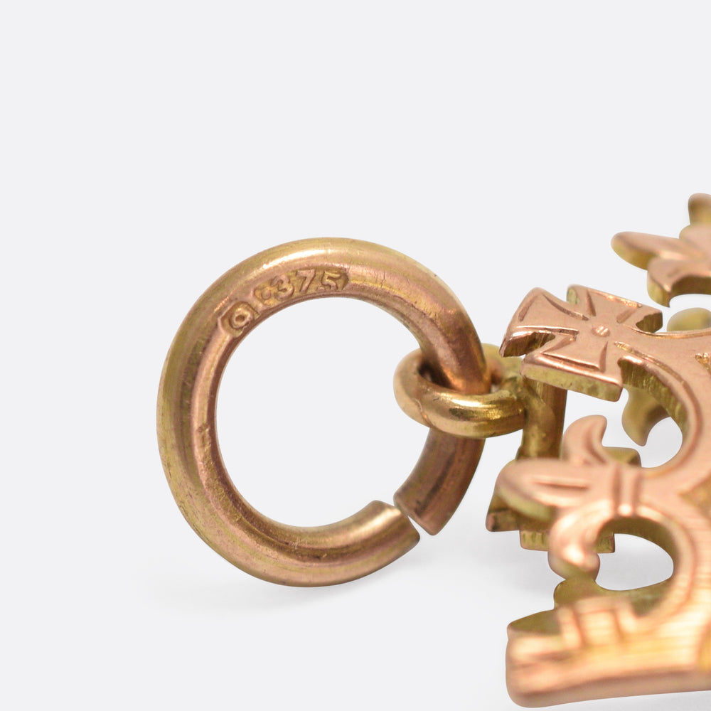 Victorian Amethyst Crowned Heart Pendant