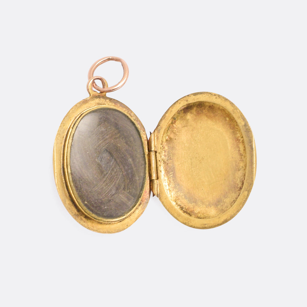 Victorian Chased Turquoise Anchor Locket