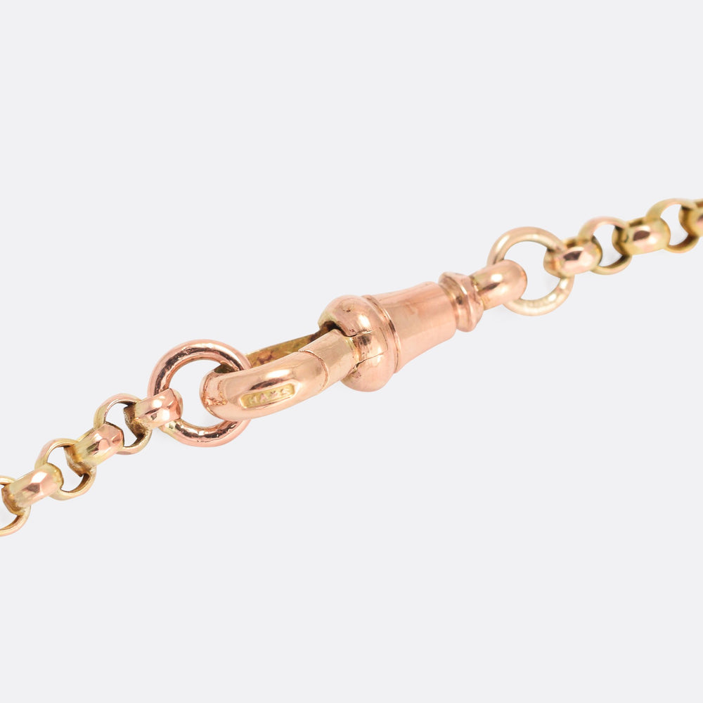 Victorian Diamond Crescent Moon Necklace