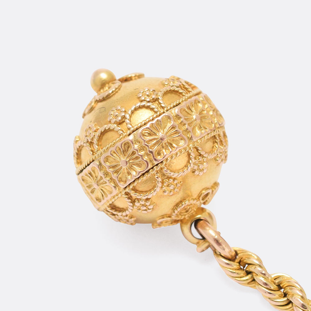Victorian Etruscan Orbs Fob